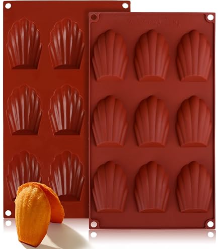 Silikonform Für Madeleines – 15 Portionen, 44x34 Mm, Antihaftbeschichtet, Aus Platin-Silikon – Made In Italy