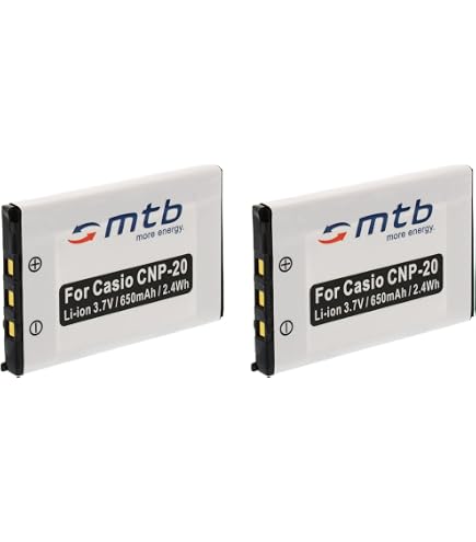 2 Batterie NP-20 Compatibili Per Fotocamere Casio Exilim E BenQ – Alta Capacità
