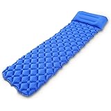 Amazon Brand - Eono Aufblasbare Isomatte Aufblasbar Camping Luftmatratze Strand Schlafmatte Camping Faltbar und Kompakt, Ultr