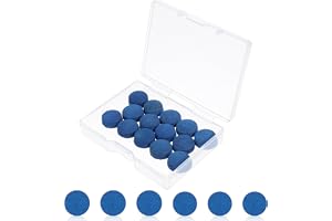 Lnngub Förpackning med 20 biljardköspetsar, 12 mm/13 mm biljardköspets, reparationssats, poolköspetsar, ersättningskit, fuskläder, ersättningstips, tillbehörsset för biljardpinnar, snooker, poolköer