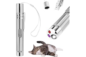 Cozy Inviting Katzenspielzeug mit LED-Licht, Interaktives katzenspielzeug, USB Wiederaufladbar, 3 in 1 Light Trainingsgerät für Haustiere und 5 Muster
