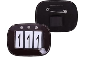 Equipride Bling Leather Bridle Number Holders Crystals for Dressage Showing Comps SET OF 2 (Brown)
