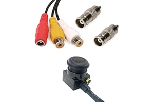 CNDST CCTV HD Mini Spy Pinhole Cámara de Seguridad 2.8 mm 110 Grados 1000tvl Mini cámara de vigilancia de CCTV Oculta Aanalog