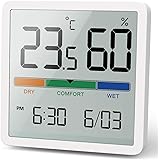 NOKLEAD Hygrometer Indoor Thermometer, Desktop Digital Thermometer with Temperature and Humidity Monitor, Accurate Humidity G