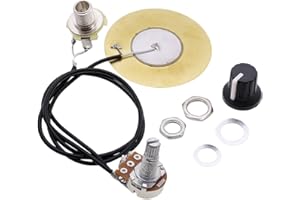 ZDYNASTY 50MM Guitar pickup, Pickup Disc Piezo Transducer Prewired Amplifier With 6.35MM Output Jack
