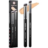 EIGSHOW Concealer Brush Flaw Liquid Makeup Brush Professional Makeup Brush Angled Eye Concealer Brush Black (E872&amp;E873)