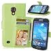 Produktbild Nancen Samsung Galaxy S4 Mini / I9190 I9195 (4,3 Zoll) Lederhülle Neu Style Acht Farbe Weich PU Flip Case Ledertasche / Schutz Etui, Einfach Vintage Kollektion Karten Slot Foto Wallet Hülle Handy Tasche Zubehör