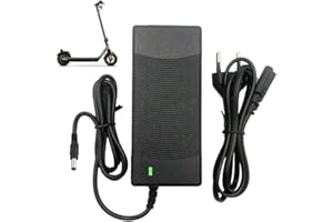 Nzkeuf Chargeur Trottinette électrique, 42V 2A Chargeur Hoverboard, Charge Rapide pour Hoverboard, Bici Equilibrata, Scooter électrique, E-Bike DC 5,5 x 2,5 MM