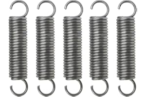 EMAGTECH Zugfeder Doppelhaken Feder, Außendurchmesser 18 mm, Freie Länge 90 mm, 5 Stück