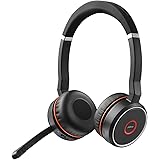 Jabra Evolve 75 MS Casque Stereo sans fil supra-auriculaire - Casque certifié Microsoft avec batterie longue durée - Adaptate
