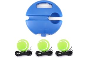 ShawFly Tennis Trainer,Tennistrainer Rebound Ball Tennistrainer Set mit 3 Bällen mit Tennisfuß und Seil Übungsball Selbststudium Tennis Übungstraining Tool für Erwachsene Kinder Spieler Anfänger