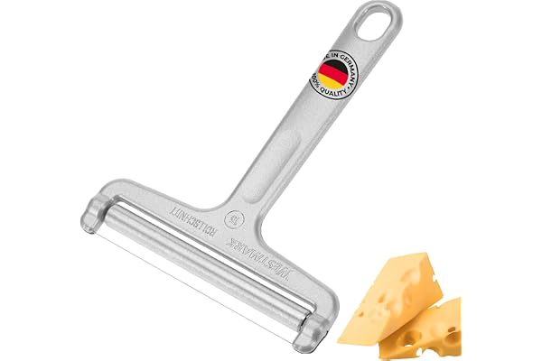 Westmark Ostskärare med rulle och skärtråd, Justerbar tjocklek på trådarna, Rostfritt stål/Aluminium, Rollschnitt, Silver, 71002270