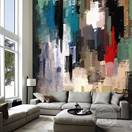 JSLCR Abstract art oil painting hand-painted wallpaper wallpaper mural bar KTV retro wallpaper murals