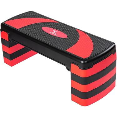 Step Aerobic Max Strength - Hauteur Réglable 5 Niveaux (10 à 30 Cm) | Plateforme Antidérapante Pour Fitness