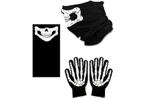 ANYEHOUR Disfraz de Parca para Halloween, Grim Reaper Disfraz, Capa Negra con Capucha, Máscara de Esqueleto, Guantes Fantasma, Hoz, Disfraz la Muerte para Adulto para Halloween Carnaval