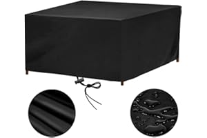 rngcpto Housse Table de Jardin 190x130 Housse Salon de Jardin Exterieur Impermeable 190x130x80cm Housses pour Mobilier de Jardin Housse de Protection Salon de Jardin Bache Table Exterieur, Noir