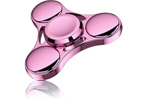 Aolcev Fidget Spinner Metal Toy Ultra Durable Toys Stainless Steel Bearing High Speed 3-5 Min Precision Brass Finger Spinner EDC ADHD Stress Relief Anxiety Hand Fidget Spinners for Kids Adults-Pink