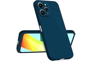 Longstong Funda Compatible con Redmi 12 (4G) / Redmi 12 5G (6.79"), Delgada Antigolpes Personalizada Diseño Minimalista - Azul Zafiro