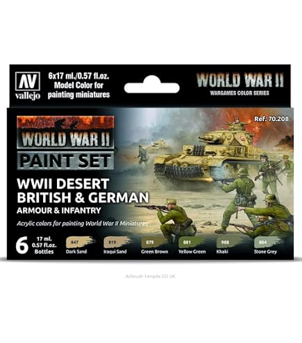 Vallejo Kit De Modélisme WWII – Panzerung Italienne Et Infanterie – Peintures Acryliques Et Accessoires