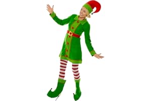 SOWEST LADIES 5 PIECE ELF COSTUME SANTA CHRISTMAS FANCY DRESS XMAS PARTY, Elf Costume Adult Women, Christmas Fancy Dress, Christmas Outfits for Women, Womens Elf Outfit, Adult Elf Costume