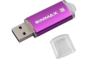 SIMMAX Clé USB 32 Go Mémoire Stick USB 2.0 Flash Drive Stockage Disque Pendrive (32Go Violet)