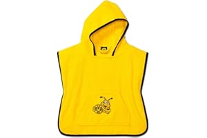 Borussia Dortmund Unisex Kinder BVB Emma 46 x 46 cm Badeponcho, Gelb-schwarz, One Size