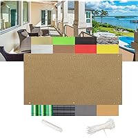 Balkon Sichtschutz, 50 X 200CM-Balkonverkleidung Innen Balkonabdeckung Blickdichte Wind und UV Schutz(180 Größen & 13…