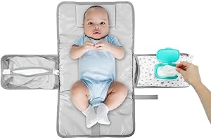 Babyway Travel Changing Mat with Grey Star Design