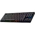 Logitech G G515 LIGHTSPEED TKL Bezprzewodowa klawiatura do gier (Czarny) | Płaski profil, LIGHTSYNC RGB, cienka konstrukcja b