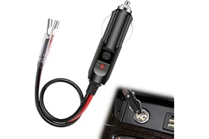 YHQZ 1 Pcs Car Replacement 12V/24V Cigarette Lighter with Male Plug and Lead, For Automobiles, Ships and Other Equipment, Such as Air Purifiers, GPS