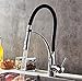 Produktbild Küchenarmatur Schwarz Wasserhahn Messing Armatur Mit Schlauch Für Küche Waschbecken Waschtisch Kreative Amerikanische Küchenarmatur Heißes Und Kaltes Wasser Gemüse Hahn Rotation Dual-Head-Dusche Wasser