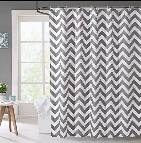 1/pc Shower Curtain 3D Gray Wave Waterproof Thickening Mildew Toilet , gray wave 240x200 send hook