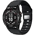Joehwerr QuickFit 26MM Watch Strap Compatible for Garmin Fenix 7X/6X/5X, Fenix 7X Pro/6X Pro/5X Plus, Soft Silicone Replacement Band for Garmin Enduro, Enduro2, Epix Pro 51mm and Tactix 7 Pro