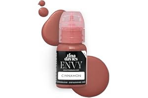 Tina Davies Professional Envy & Lust Lippenpigmente – Permanentes Lippen-Make-up – Farben heilen tongetreu – hohe Retention – Neid Zimt, 15 ml Flasche