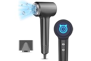 BQSS Asciugacapelli Supersonic, Phon da 200 Milioni di Ioni Negativi, Asciugatura Rapida 110,000 giri/min ad Alta Velocità per Phon Capelli,Phon Capelli Professionale da 57 dB Adatto per Viaggi e Domestico