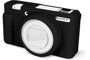 Rieibi Etui ZV-1F, miękkie silikonowe etui ochronne na aparat Sony ZV1F/ZV-1M2/ZV-1 Mark II, czarne