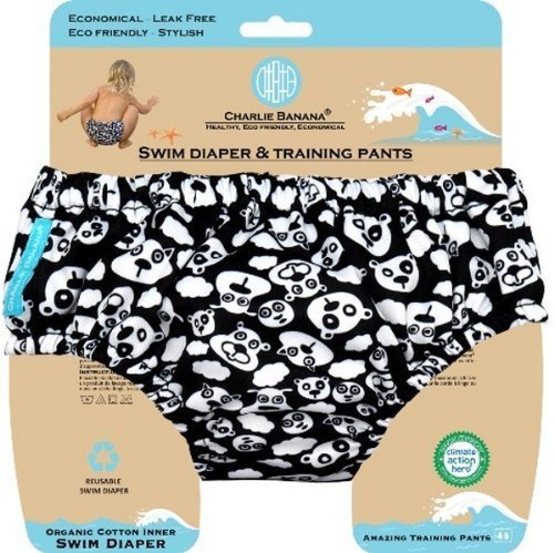 Charlie Banana Reusable Swim Diaper & Training Pants (Large, BlackBeary) Color: BlackBeary Size: Large