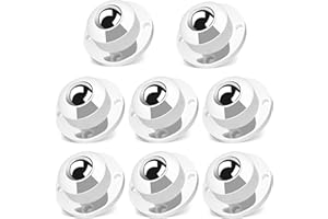 TRVL FIELDER Self-Adhesive Swivel Castors, 360° Swivel Wheels for Furniture, 1 Inch Steel Universal Wheel, 28 lbs Load Capacity per Wheel, Low Profile Roller for Office Kitchen Appliances Storage Container (Pack