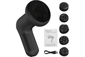Body Sculpting Machine, Cordless Cellulite Massager - Vävnadsmassager med 5 utbytbara huvuden - Uppladdningsbar elektrisk kroppsdragningsutrustning för lår, nacke, rumpa