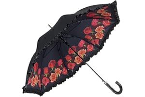 VON LILIENFELD® Ombrello Automatico Bouquet di Rose Donna Doppio Rivestimento Fiore