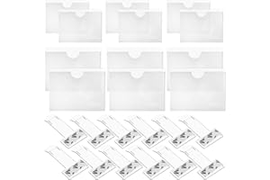 TYXHXTF 12PCS Parking Permit Holder for Car Windscreen, Square Permit Holders Self Adhesive Car Permit Holders, Car Tax Disc Holder Windscreen, Photos Passports Business Cards