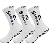 Ghassy Co. Football Running Fitness Cotton Sports Socks with 3-Piece Men's Anti-Slip Base