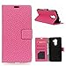 Produktbild YHUISEN Vodafone Smart Platinum 7 Case, Weave Pattern Magnetische Verschluss PU Leder Brieftasche Flip Folio Schutzhülle für Vodafone Smart Platinum 7 (5,5 Zoll) ( Color : Pink )