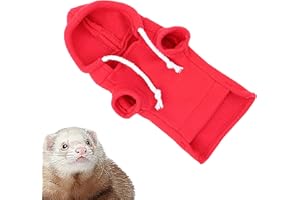 Shurzzesj Maglione per criceto, coniglietto e criceto, abbigliamento guinea, felpa con cappuccio con coulisse per furetto, piccoli vestiti con cappuccio per il tuo gatto