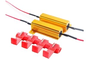 SOCAL-LED LIGHTING SOCAL-LED 2pcs LED Load Resistors 25W 10 ohm LED Bulbs Turn Signal Error/Blinker/Hyper Flashing