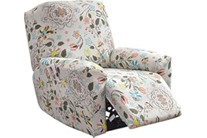 ELYSYSRL Funda De Sillón Relax Elástica, Estampado Funda Sillon Relax 4 Piezas Protector para Sillón Reclinable Elástico Funda De Sillón Funda para Sillón Reclinable para Sala (Color : #15)
