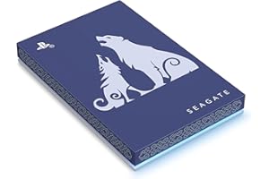 Seagate God of War Ragnarök Limited Edition Game Drive, 2 TB, Unidad de disco duro externa - USB 3.0, iluminación LED azul hielo, con licencia oficial para consolas PlayStation (STLV2000200)