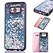 Produktbild Samsung Galaxy S7 Edge Glitzer Hülle,Schutzhülle Samsung Galaxy S7 Edge Hülle Kreativ Design 3D Transparent Crystal Clear Soft Silikon Flüssige Hülle,Dual Layer Schutzhülle Klar Bling Glitter Glitzer Love Hearts Stars Sparkle Flowing Lquid Wasser Rückseite Handyhülle Etui Schale für Samsung Galaxy S7 Edge