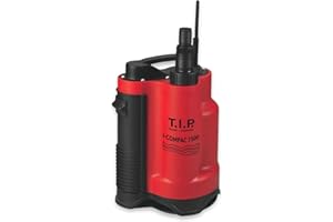 T.I.P. Drainage-Tauchpumpe I-Compac 7500 Kunststoff mit Schwimmerschalter für Schmutzwasser 400W Rot, 30190
