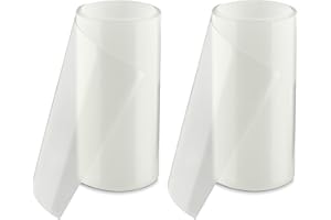 FALINGO Ruban adhésif sous-marin, ruban d'étanchéité, ruban de réparation pour piscine, tente, bâche, gouttière, bateau gonflable, colle acrylique (2 pièces 10 cm x 100 cm, Transparent)